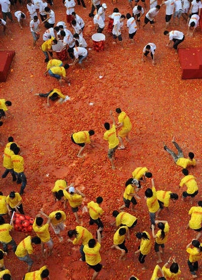 Tomato fight, China