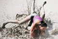 Women's Mud Wrestling contest in China