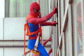 Spiderman polishes Beijing's skyscrapers