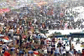 Thousands of people on Weihai Beach