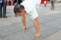 The man who walks on his finger tips