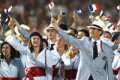 Delegations parade during the opening ceremony