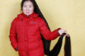 Chinese woman with over 2.5 meters long hair