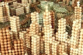 A banknote made of thousands of eggs