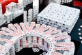 The Olympic Village made of playing cards