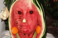 The collection of stunning watermelon carving