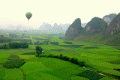 Hot-air balloon ride over Yangshuo