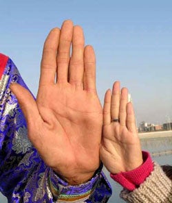 Hand of the chinese giant