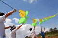 The longests kite flying in Kunming